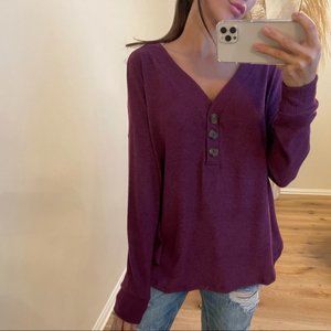 Everyday Essential Henley | Plum